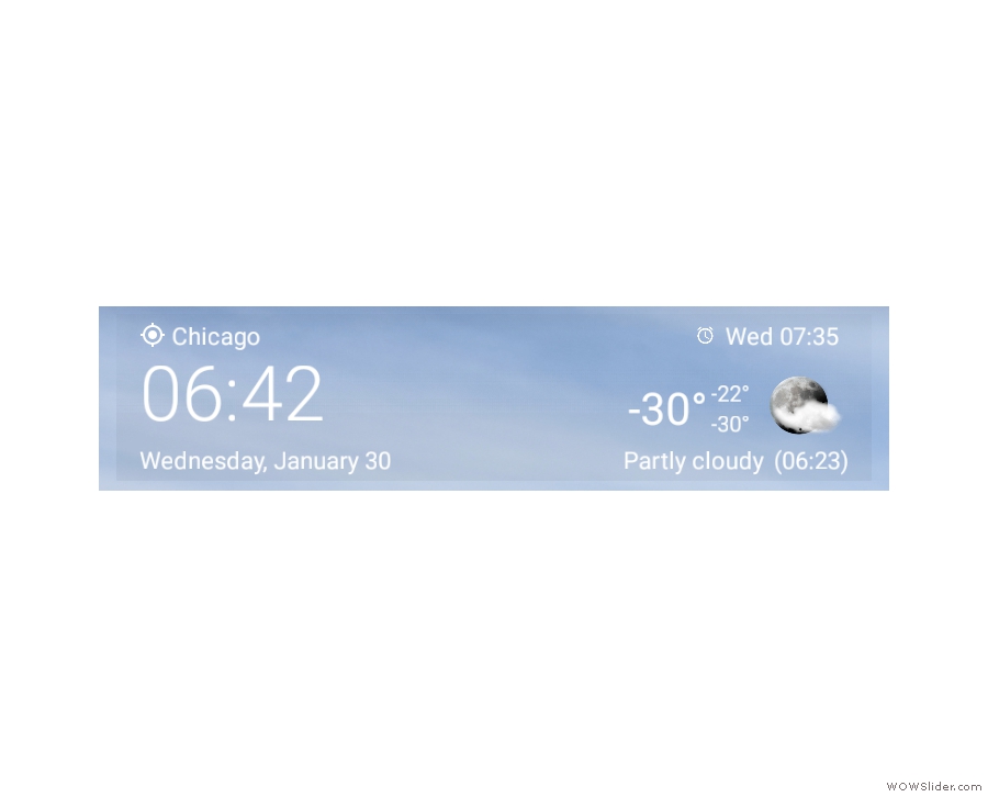 Wednesday morning and the temperature has dropped to -30C!