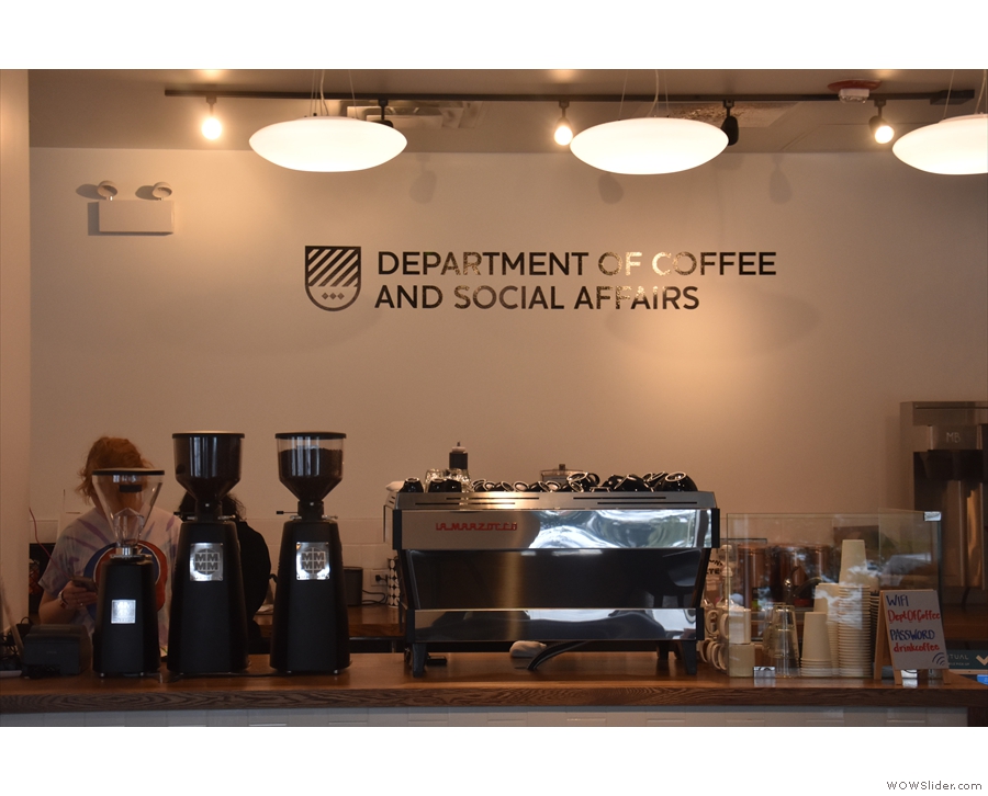 By then, it was time for coffee. Fortunately, the Department of Coffee & Social Affairs...
