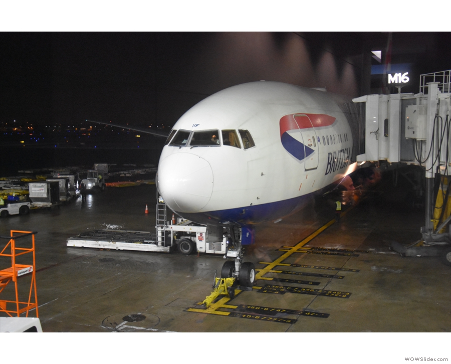 My British Airways Boeing 777-200 at the gate...