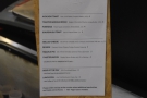 There's another, more detailed, food menu to the right of the till.