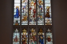 This magnificent stained-glass window is above the door. Isn't it glorious?