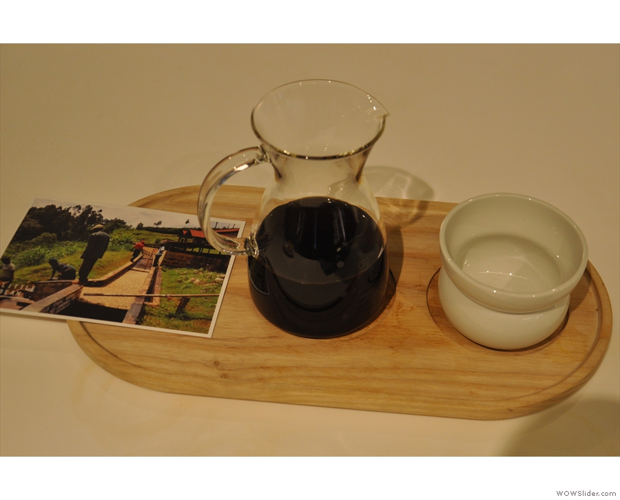 On my first visit in December 2017, I had a V60 of a washed Kenya AA Kiangai...