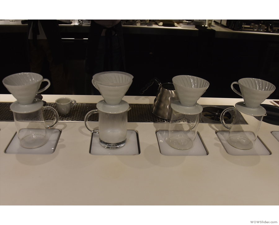 On my return in March 2019, I ordered another pour-over and took a prime seat...
