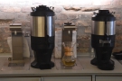 The batch-brew flasks, meanwhile, are at the back by the Uber Boilers.