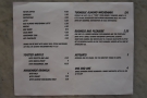 ... and inside a slightly expanded drinks/food menu.