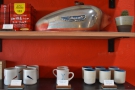 ... as well as some lovely cermaic cups (and an old, not for sale, motorcycle petrol tank).