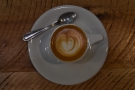 Nice latte art (poor photo).