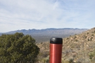 Of course, my coffee came too, enjoying the same view across to Mount Lemmon...