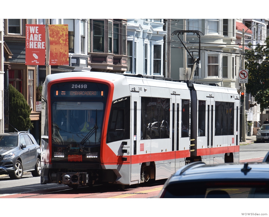 The J Line has more modern streetcars as well.