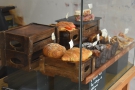 Cakes and pastries, meanwhile, are in a glass display case at the front of the counter.