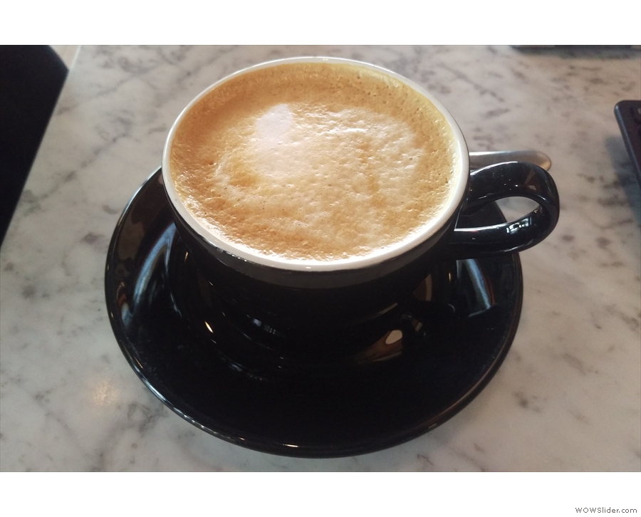 I visited every day: this was my first flat white, after work on Monday...