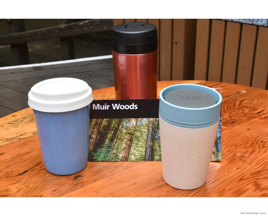 ... to go hiking in Muir Woods. This time both my Therma Cup and new rCup came along.