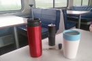 Coffee-making mostly took place down in the cafe car, where my RCup proved useful ...