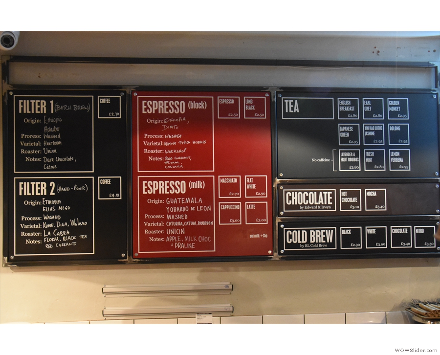 The menu boards have changed since I was last here: they are clearer now. There are...