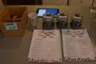 Meanwhile, the food menus are on the counter, along with the choice of pour-over beans.
