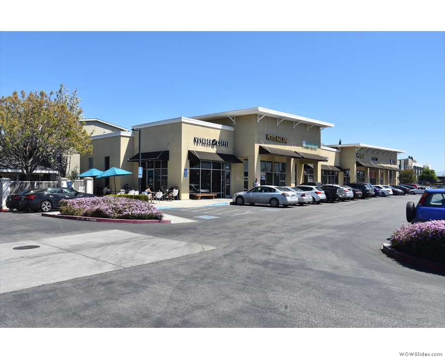 A fairly average mall on the north side of Stevens Creek Boulevard in Santa Clara.