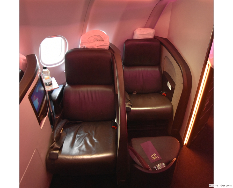 This is my seat, 9K (on the left) and the final one in the cabin (10 K) on the right.