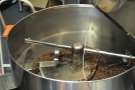 An important part of this process is filtering; only coffee beans are allowed through...