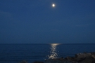 As it darkened, we were treated to moonlight reflected on the ocean...