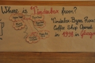 This helpful sign on the wall explains Tinderbox's origins.