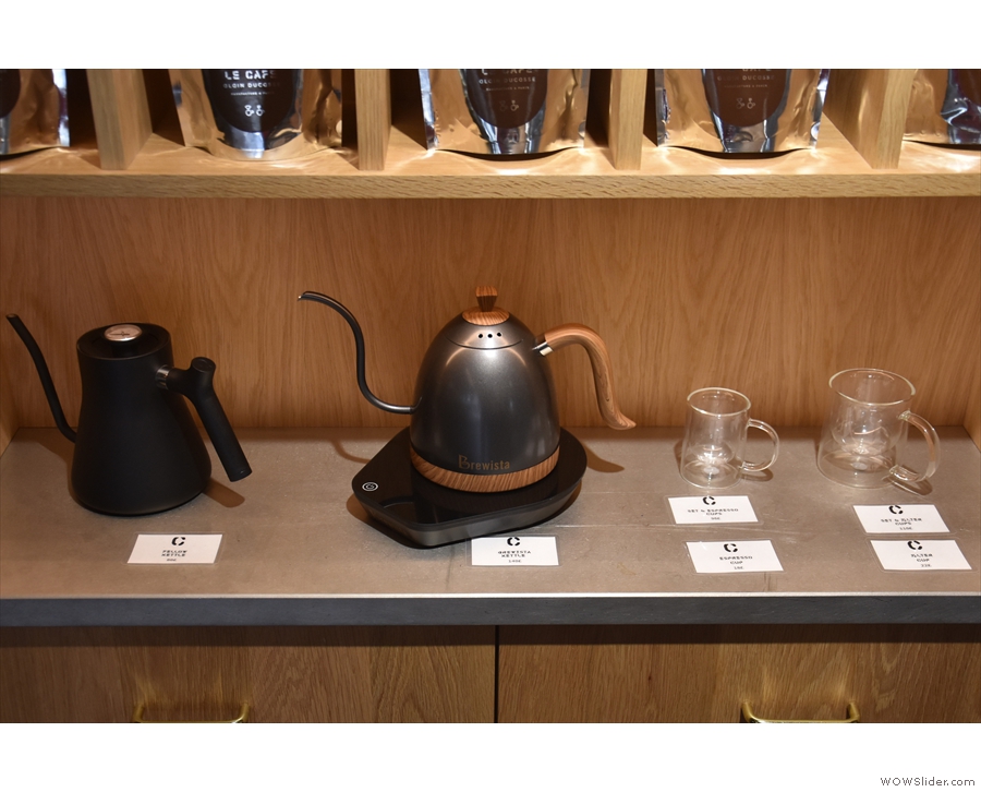 ... there's more coffee equipment, including kettles, cups and...