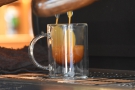 I love watching espresso extracting into glass.