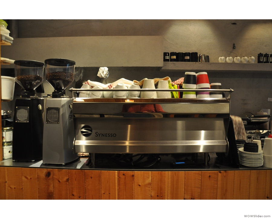 While we're back here, don't forget to check out the espresso machine, a Synesso.
