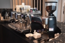 Which has a very fine Faema E71 espresso machine. Well, it would be a shame not to...