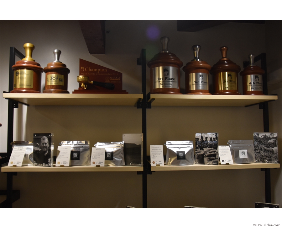 Maruyama is also keen to show off all the awards that its baristas have won.