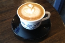 The result: a rather lovely flat white in an equally lovely cup...