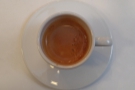 This was a gorgeous single-origin Ethiopian espresso, served in a classic white cup.