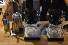 Finally, down the right-hand side of the counter, you'll find two V60s for the pour-over.