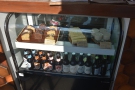 ... where you'll find the cakes and some bottled beer on display under the counter.