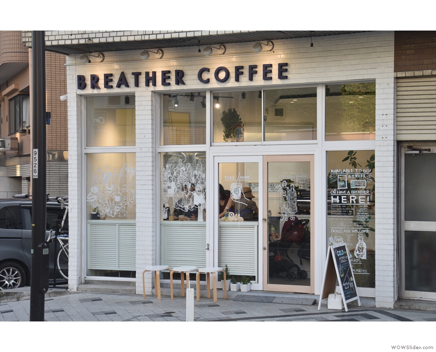 Breather Coffee, on the main north-south road through Zushi, in Kanagawa prefecture.