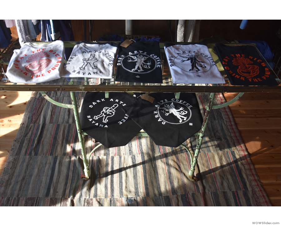 There are Dark Arts t-shirts on the table at the front...