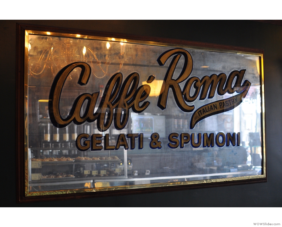 April: the wonderful Caffe Roma, Little Italy, New York City