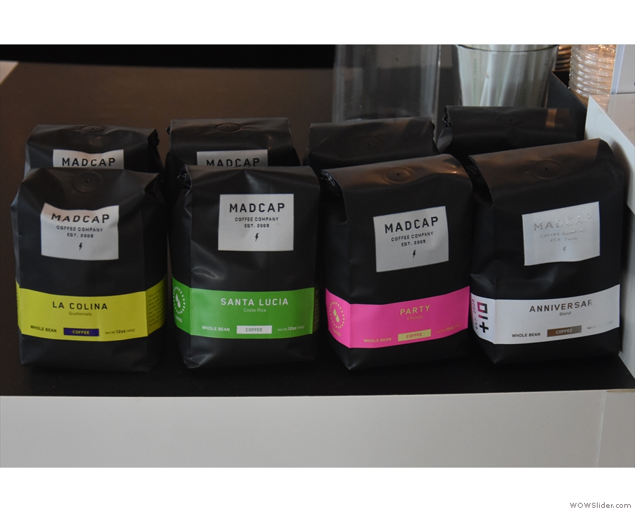 ... including both blends and single-origins (although these were lined up on the counter).