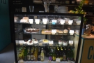 Off to the left is the chiller cabinet, witha selection of cakes, savouries and soft drinks.
