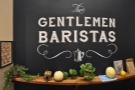 This is the neat Gentlemen Baristas logo that we could see through the window.