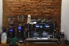 The heart of the operation is the two-group Sanremo Cafe Racer espresso machine...