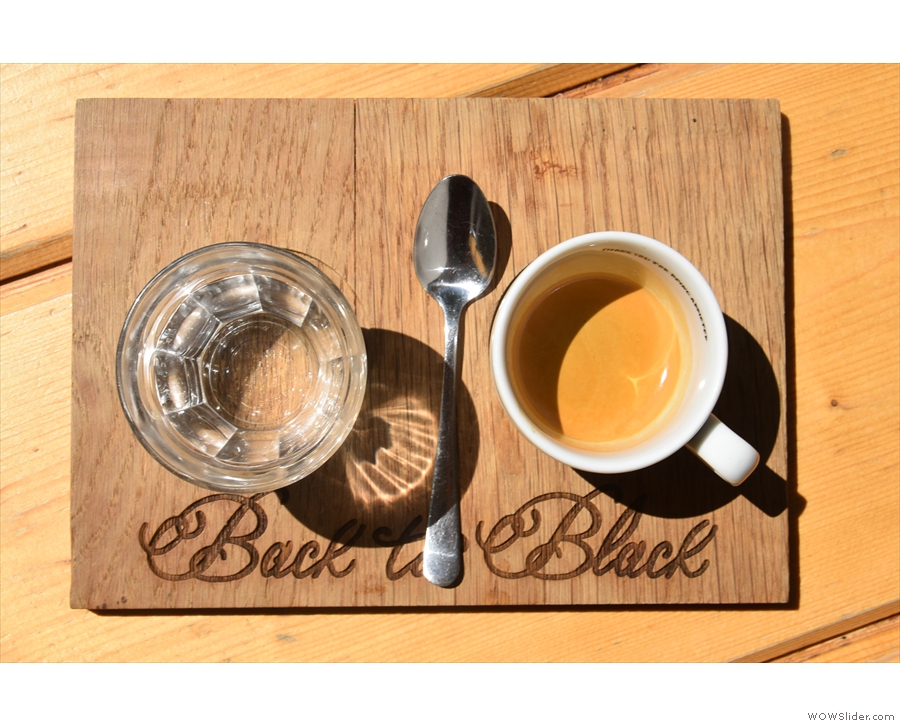 June: a sparkling espresso at Back to Black, Amsterdam.
