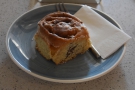 For cake, we shared an excellent warm, vegan cinnamon and pecan roll...