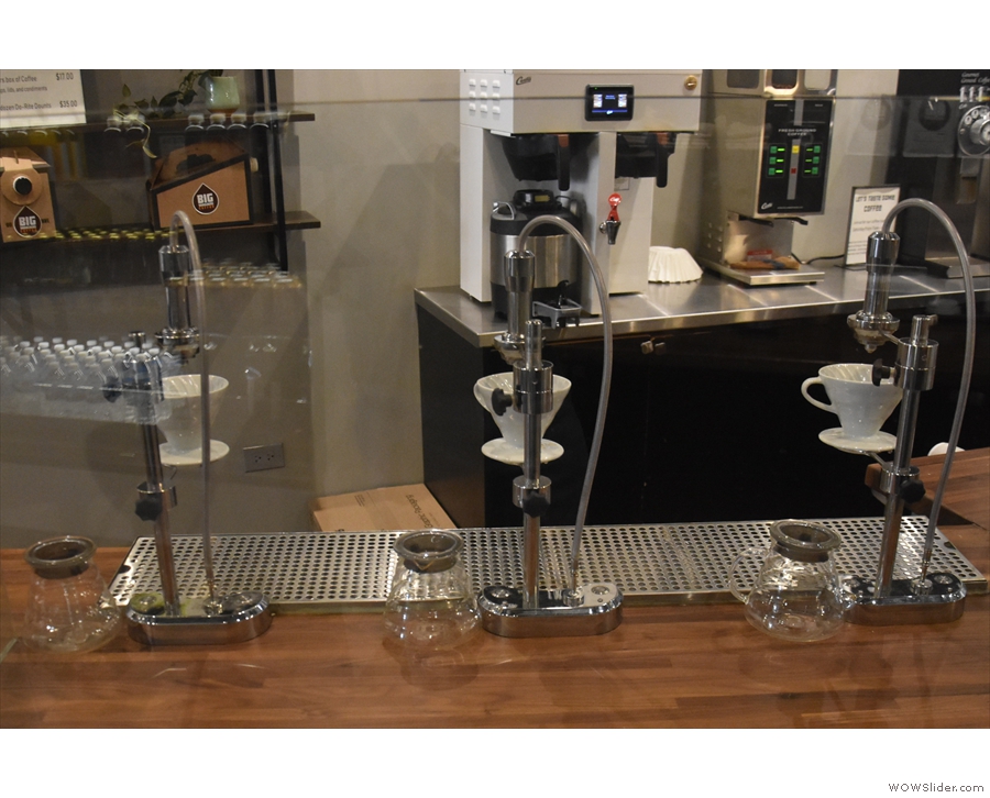 ... while the pour-over is made on these Modbar automated systems at the front.