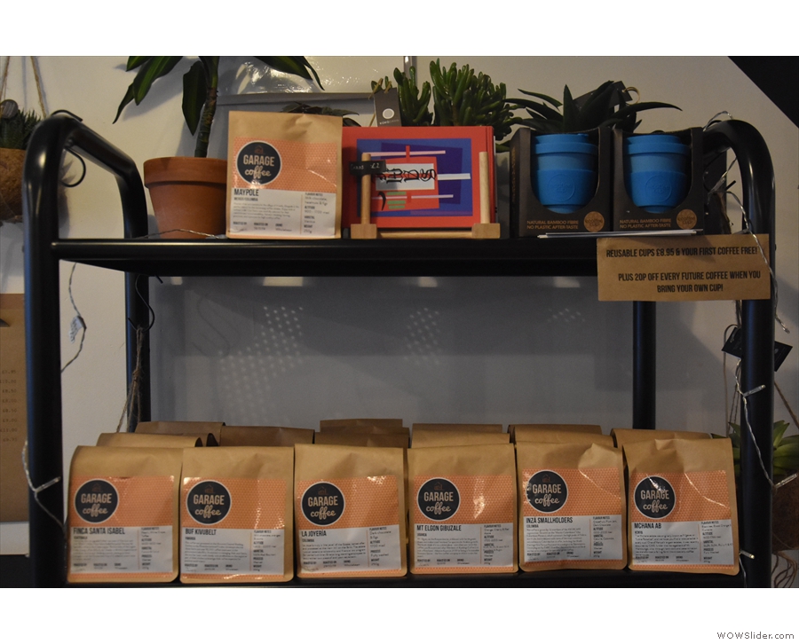 ... where you can pick up the usual selection of coffee kit and retail bags of coffee.