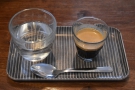 ... which I paired with a shot of the guest espresso, served on a tray...