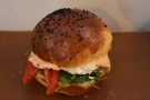 I was there for lunch, and, spoilt for choice, I settled on the veg brioche bun.