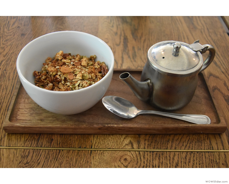 The following morning I was back for breakfast and this lovely granola, which I paired...