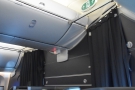 However, once we've taken off, the divider is closed and the curtains drawn for privacy.