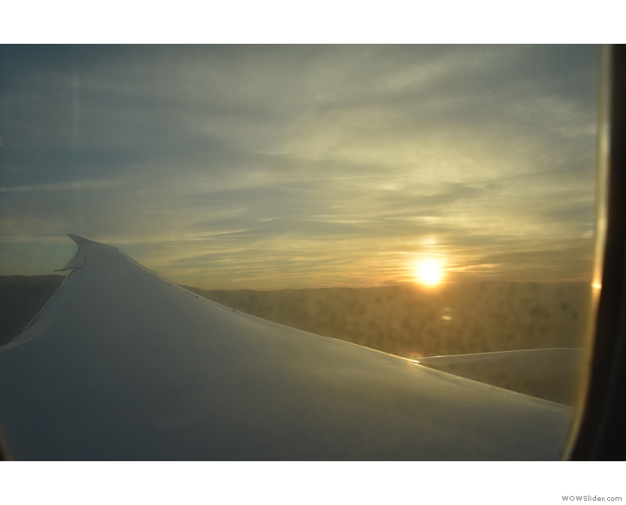 We turned to make our final approach to San Jose as the sun set to the west.