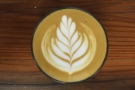 I'll leave you with my latte art, which was both very pretty, and, impressively...